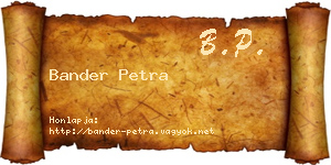Bander Petra névjegykártya